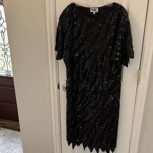 Black Sequin Midi Dress by Enzoani